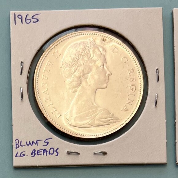 4 x 1965 Canada Silver $1 Dollar Coins! - Picture 7 of 16